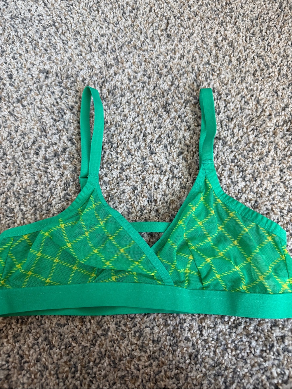 Colsie - Green Patterned Triangle Bralette